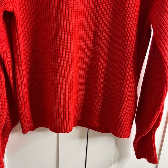 Sanctuary Red Ribbed Knit Crew Neck Sweater medium NWT - Picture 4 of 12